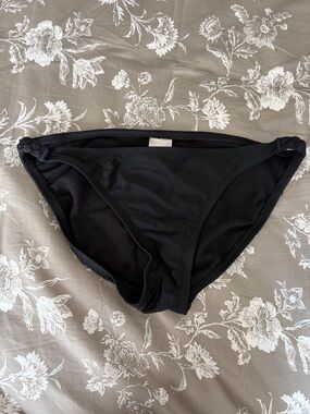 Xhilaration Black Bikini Bottom with Side Knot Accent